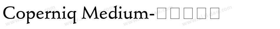 Coperniq Medium字体转换